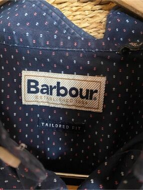 Barbour Cullen Navy Tailored Fit Button Down Shirt